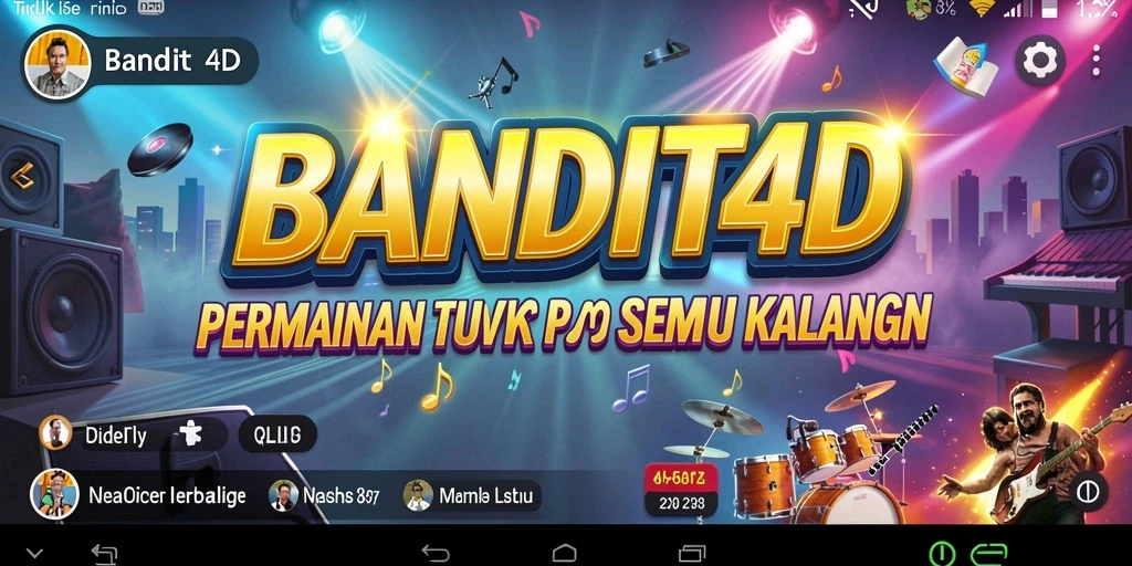 Tampilan gameplay BANDIT4D menampilkan keseruan bermain musik.