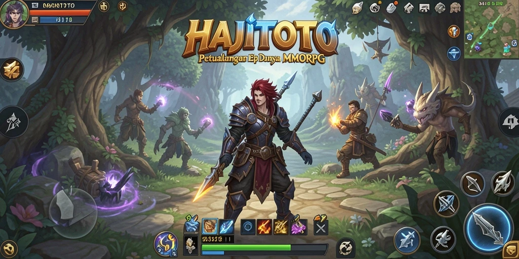 Tampilan gameplay HAJITOTO yang menampilkan aksi mendebarkan dalam dunia MMORPG.