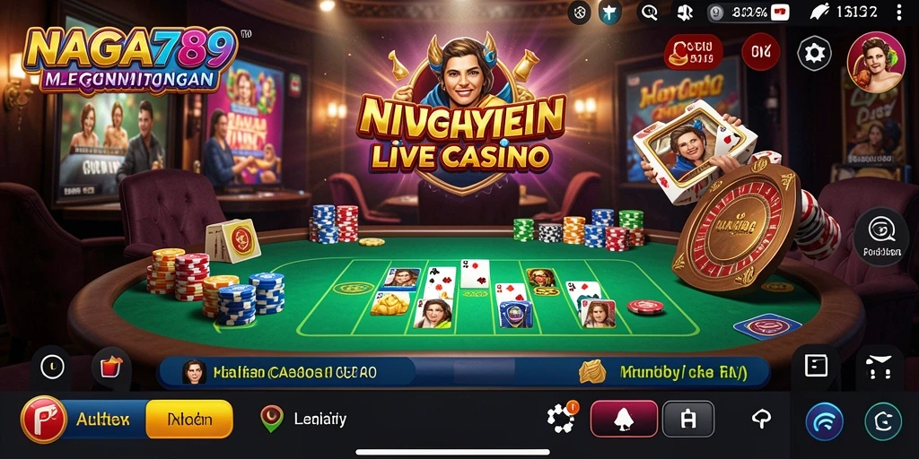 Tampilan permainan Live Casino NAGA789 yang menghibur dan interaktif.