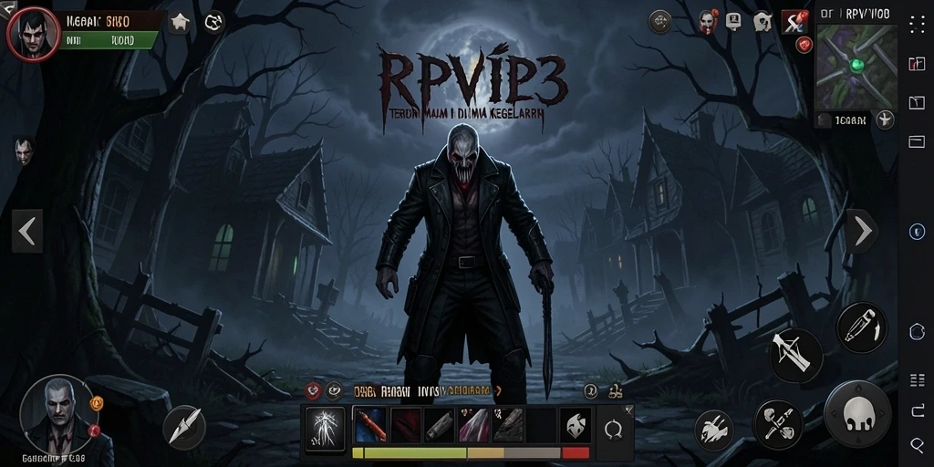 Screenshot RPVIP3 menampilkan suasana mencekam dan gameplay yang menegangkan.